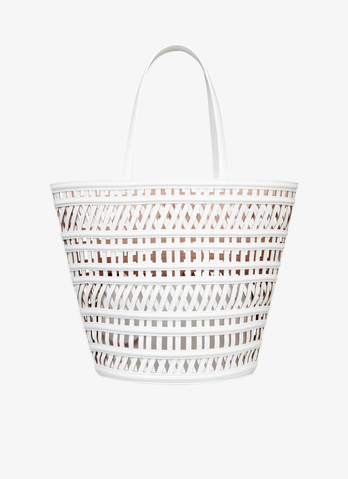 멜카 24 바스켓 백 ALAÏA 옵틱 화이트 멜카 24 바스켓 백